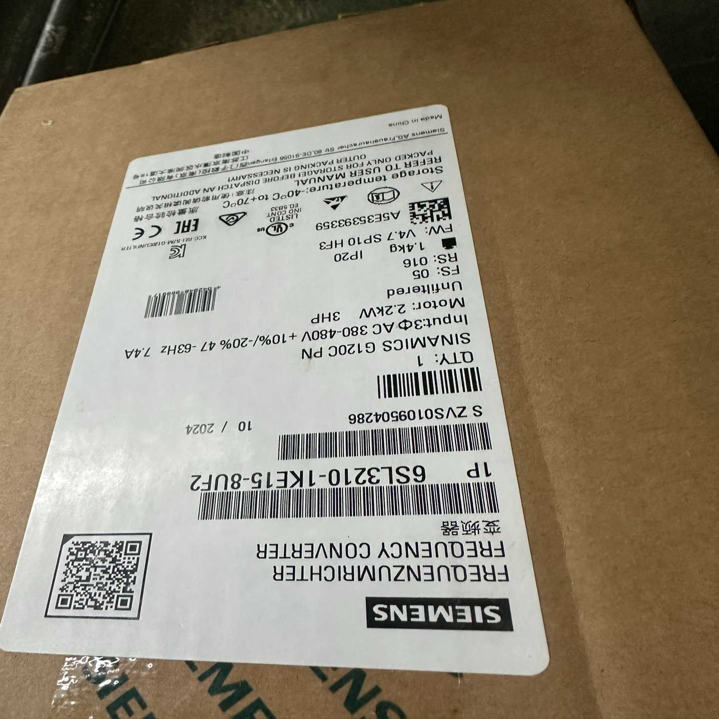 【议价】变频器6SL3210-1PE11-8AL1。202