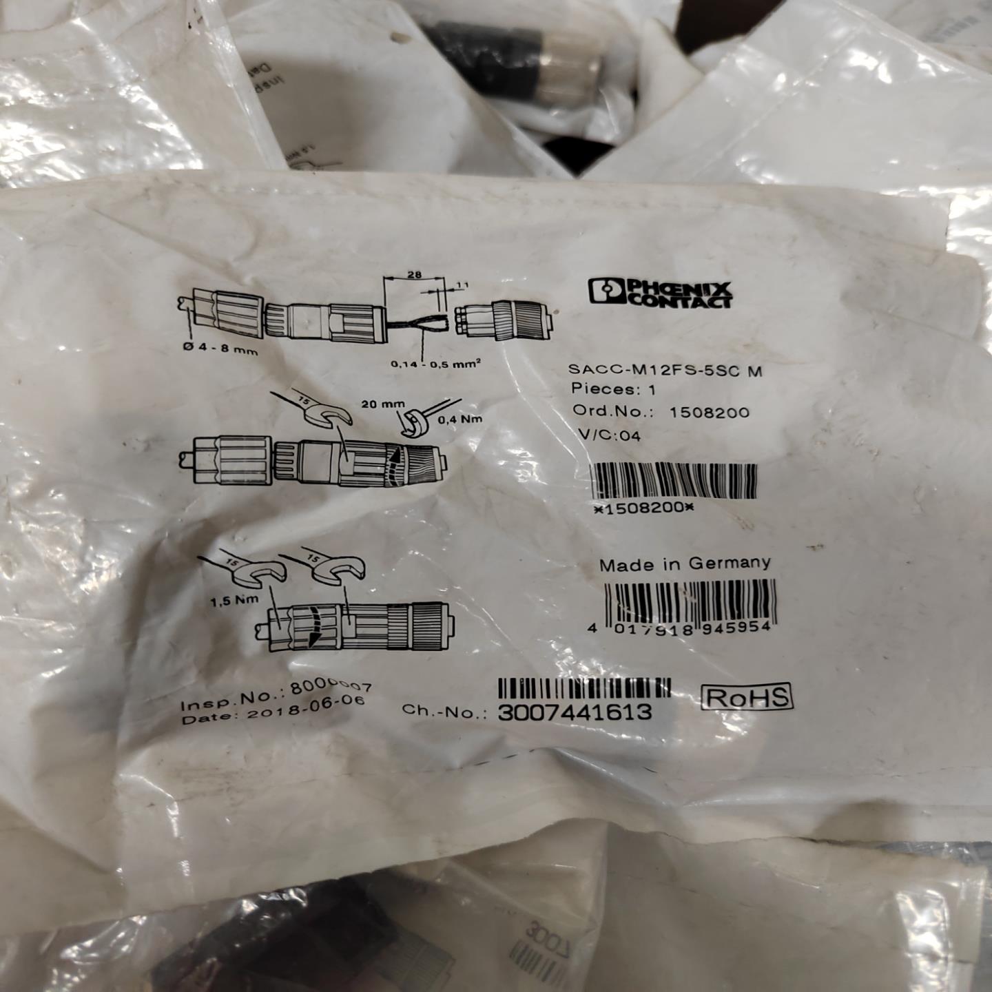 【请询价】菲尼克斯1508200 SACC-M12FS-5SC M原装