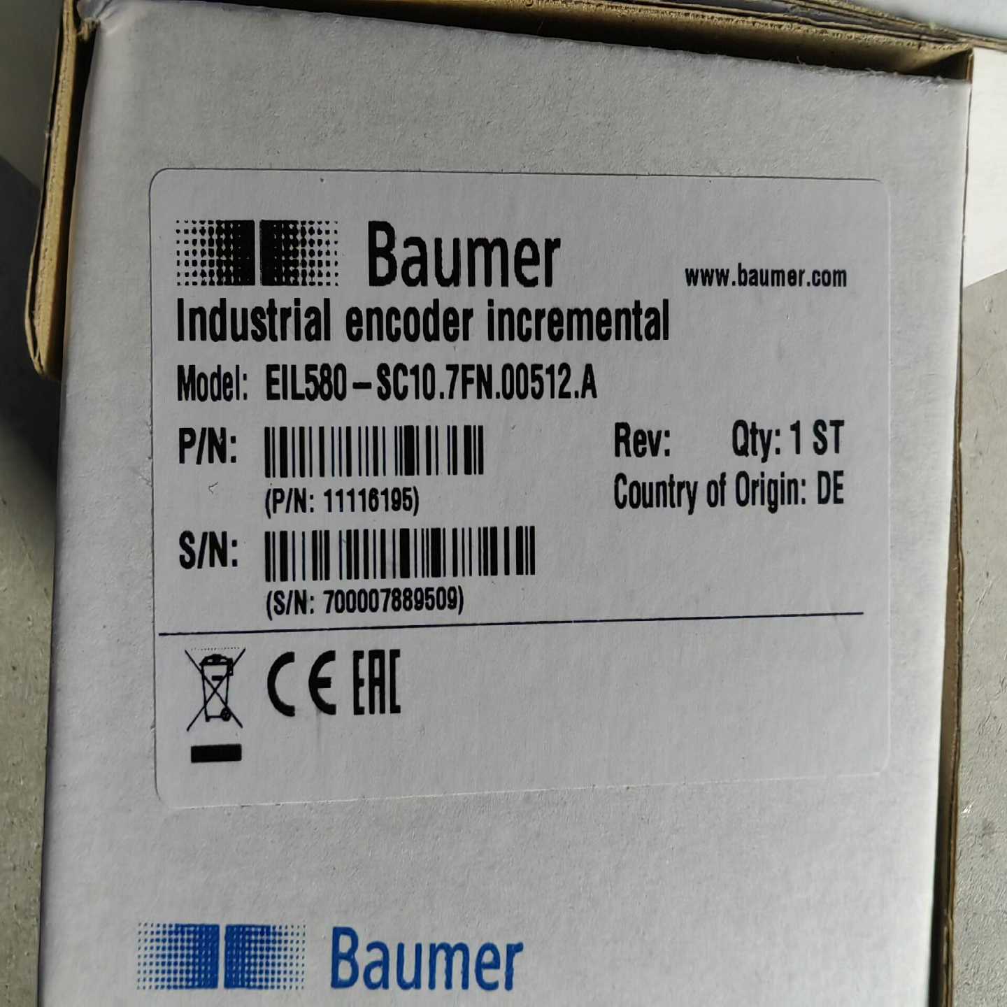 【请询价】EIL580-SC107FN00512A 堡盟滑环编码