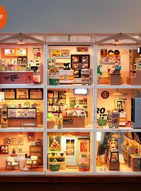 若来超级世界商店diy小屋模型积木玩具立体拼图儿童益智玩具礼物
