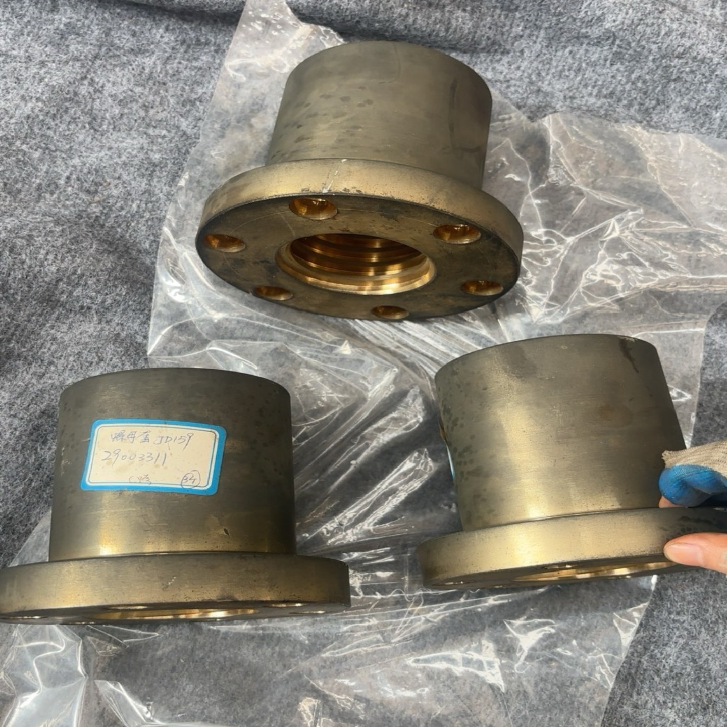 【议价】全铜螺母法兰外径140*T70*高125螺母套孔M18JD