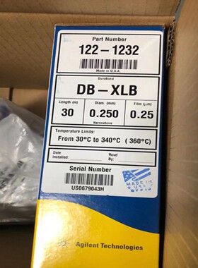 配件安捷伦气相色谱柱 122-1232 DB-XLB 30m*0250mm*025um议价