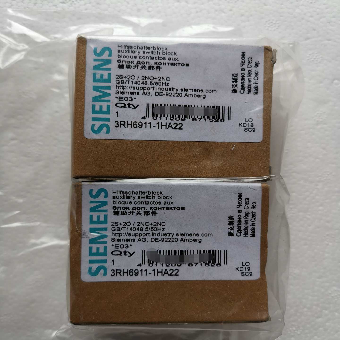 接触器 辅助触点 3RH6911-1HA22~询价