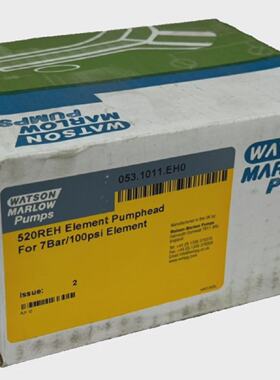 NEW WATSON MARLOW 053.1011.EH0 ELEMENT PUMPHEAD 520REH 7bar1