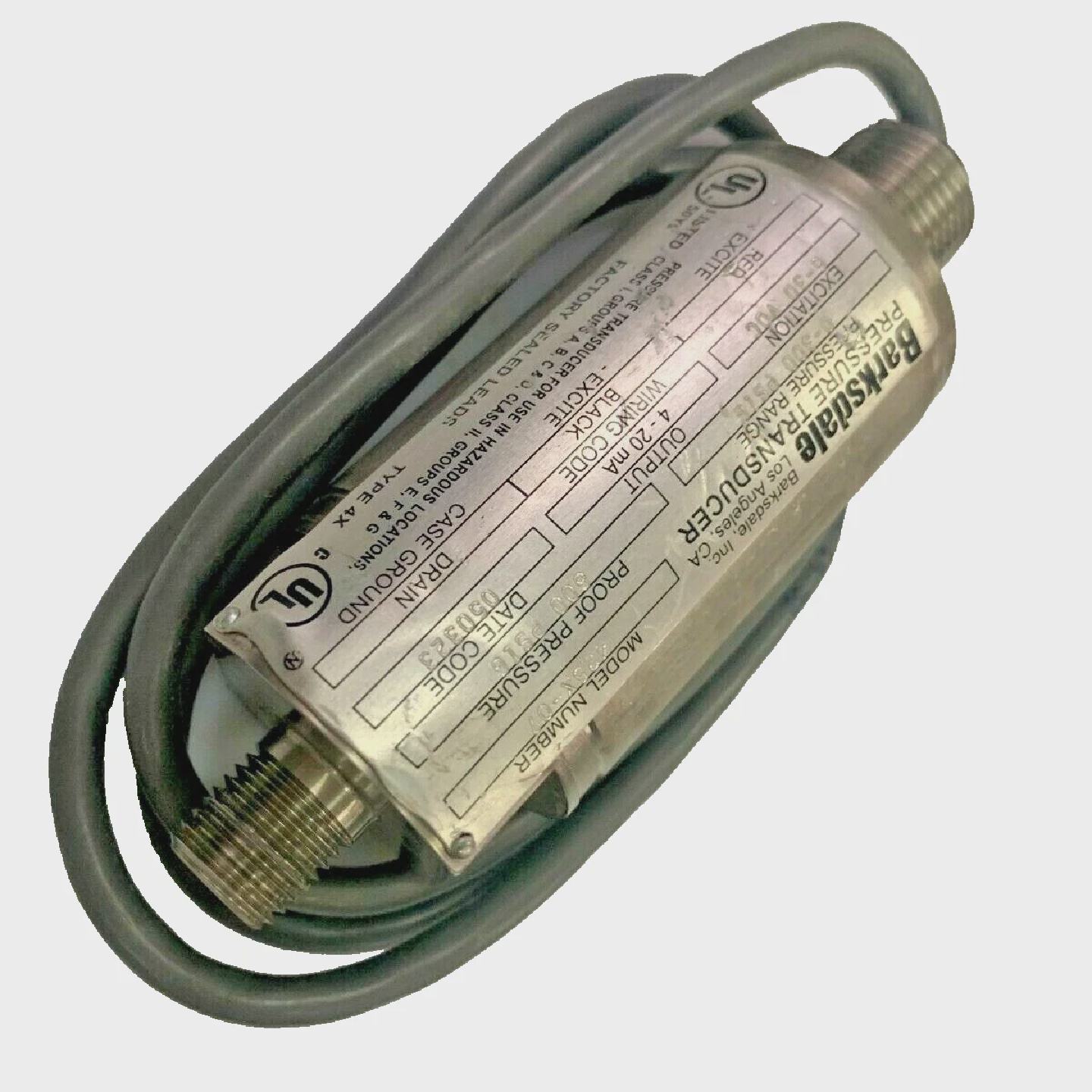 Barksdale 425X07 ATEX Pressure Transducer 0300 PSI Hazardous - 实物图