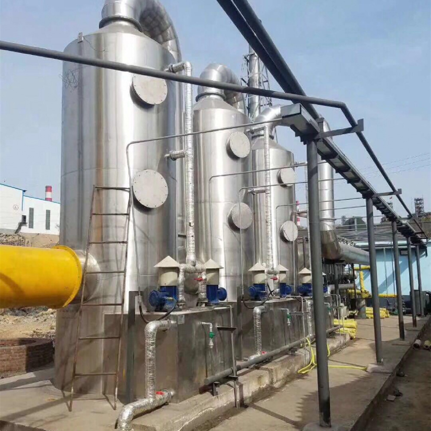 喷淋塔除雾系统pp碳钢不锈钢材质各种风量规格喷淋塔工业设备