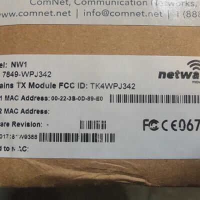 New Netwave NW1 Wireless Ethernet Environmentally Hardened