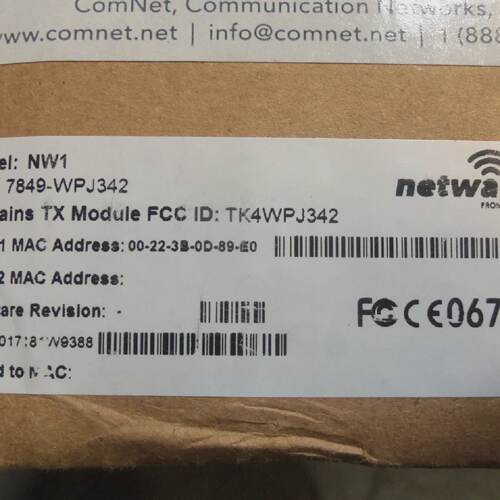 New Netwave NW1 Wireless Ethernet Environmentally Hardened