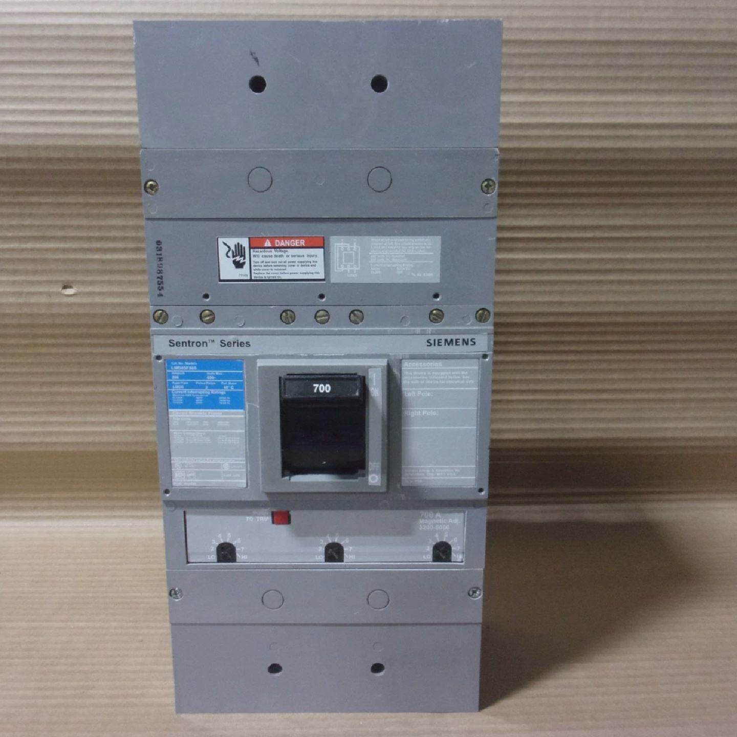 NEW ITE SIEMENS LMD LMD63F800 3 POLE 700 AMP TRIP 600V CIRCU