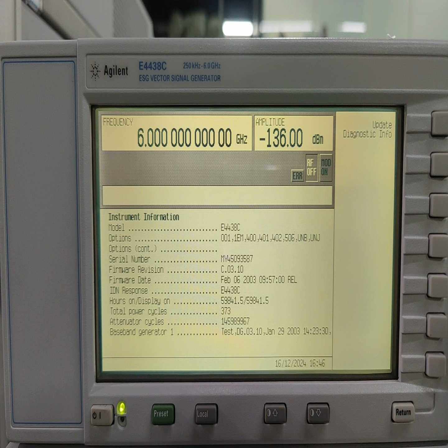 （议价）E4438C频率6G信号发生器