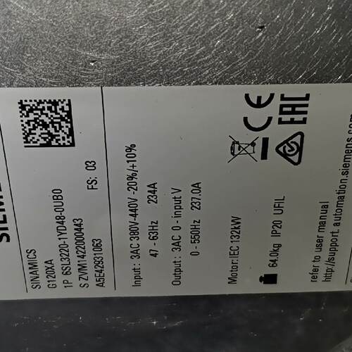 询价132kw变频器6SL3220-1YD48-0UB0议价