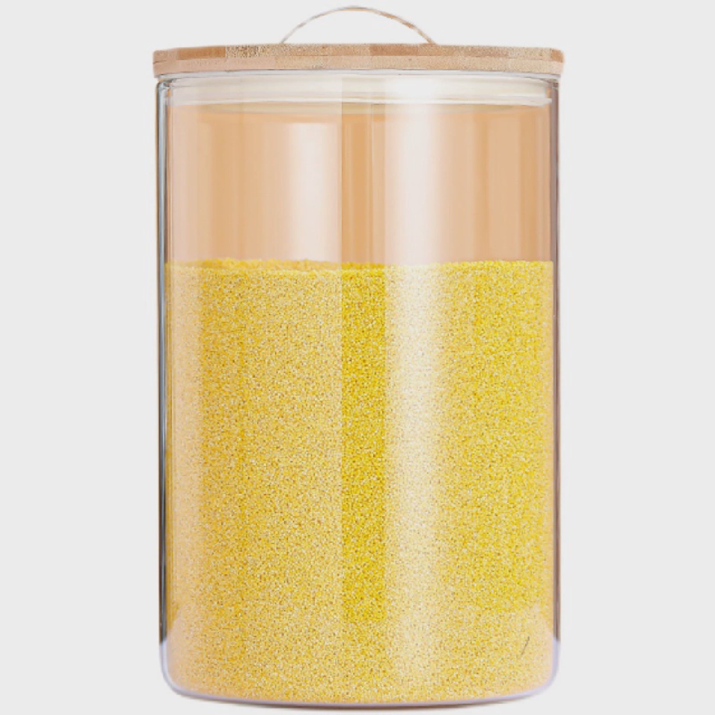 竹盖密封罐透明玻璃储物罐茶叶罐家用五谷杂粮泡菜防潮收纳空瓶子