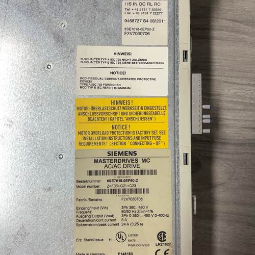 询-变频器6SE70180EP50Z成色新