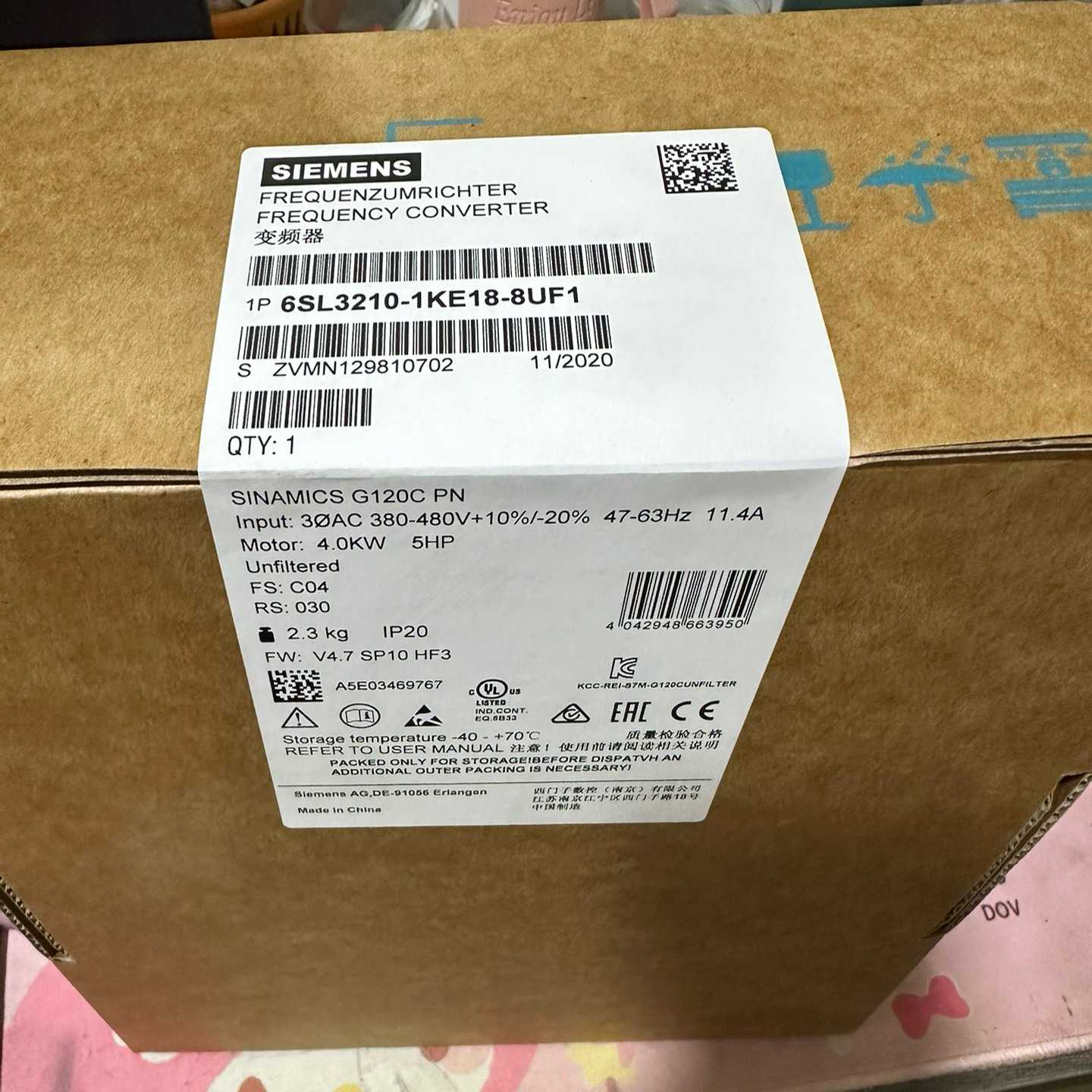 6SL3210-1KE18-8UF1西门子变频器4KW-议价
