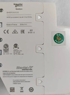 施耐德M580CPU单机处理器模块BMEP582020实图议价