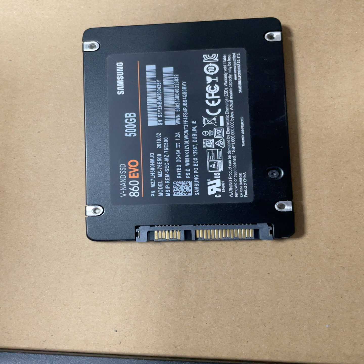 三星EVO固态硬盘500g，成色如图，检测实拍，179包邮包--议价商品