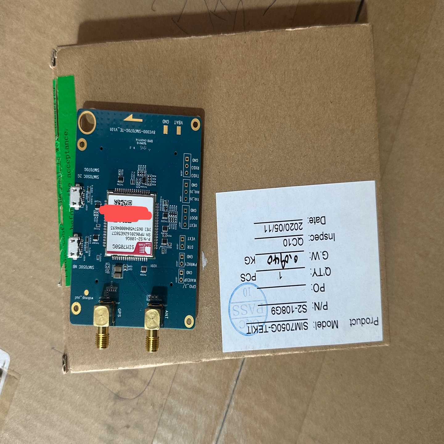 询价~SIM7050G-TEKT 开发板