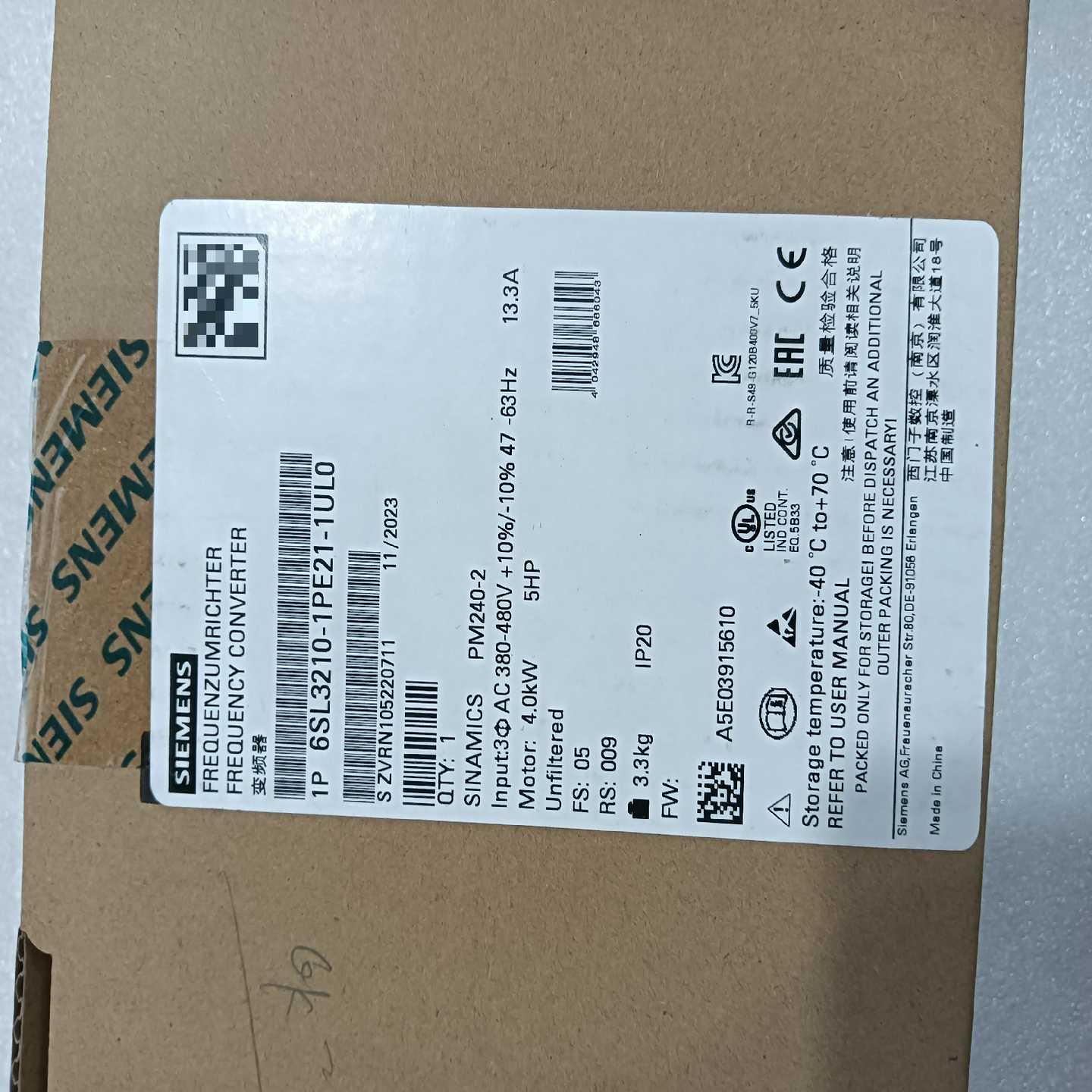 全新原装正品保内特价处理6SL3210-1PE21-1UL0--议价商品