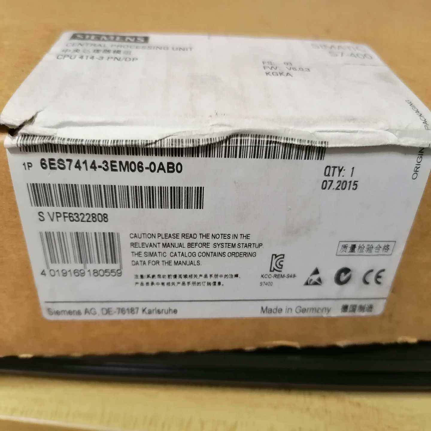 6ES7414-3EM06-0AB0未开封，询价