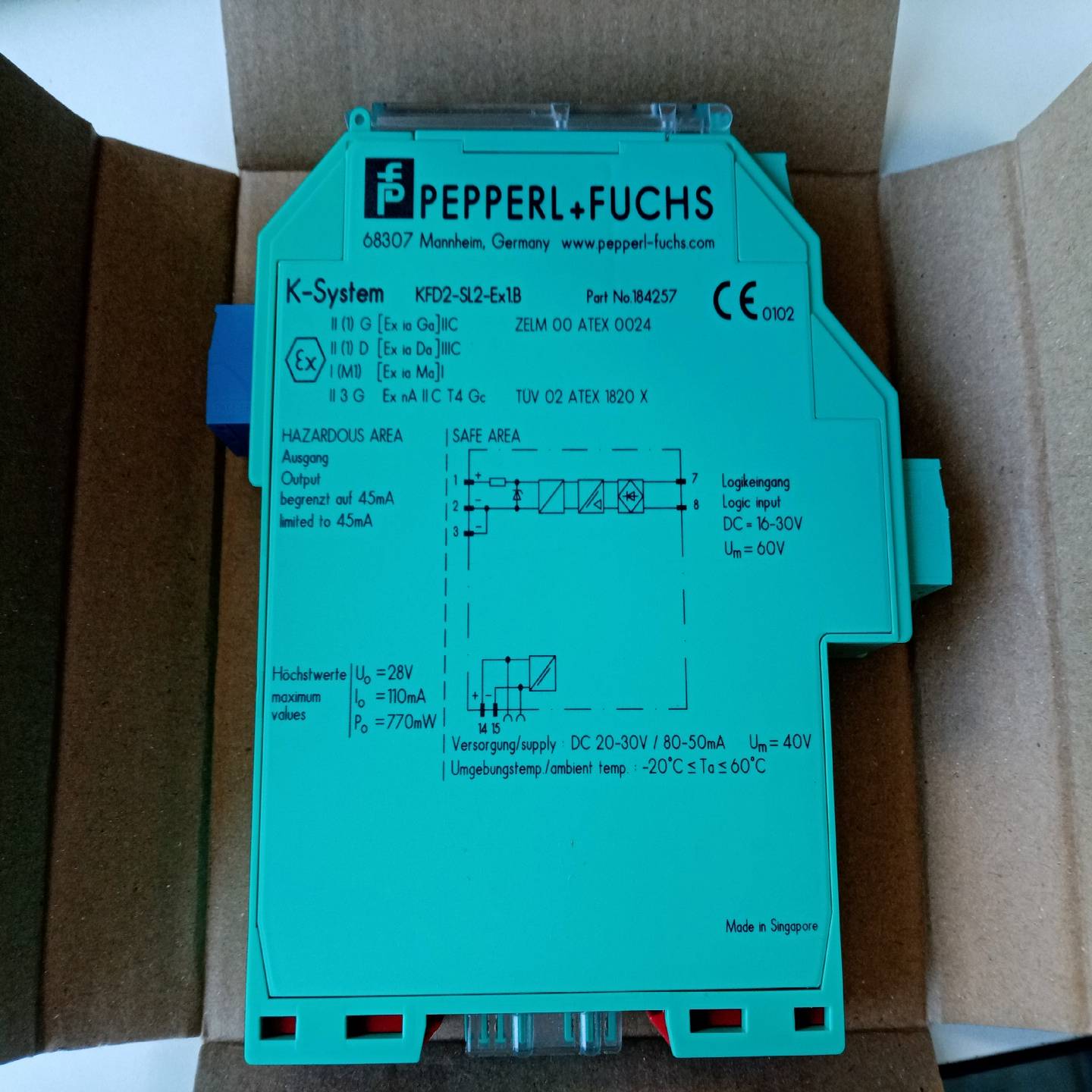 德国PF倍加福安全栅KFD2-SL2-EX1.B，订货号1【博航商行】