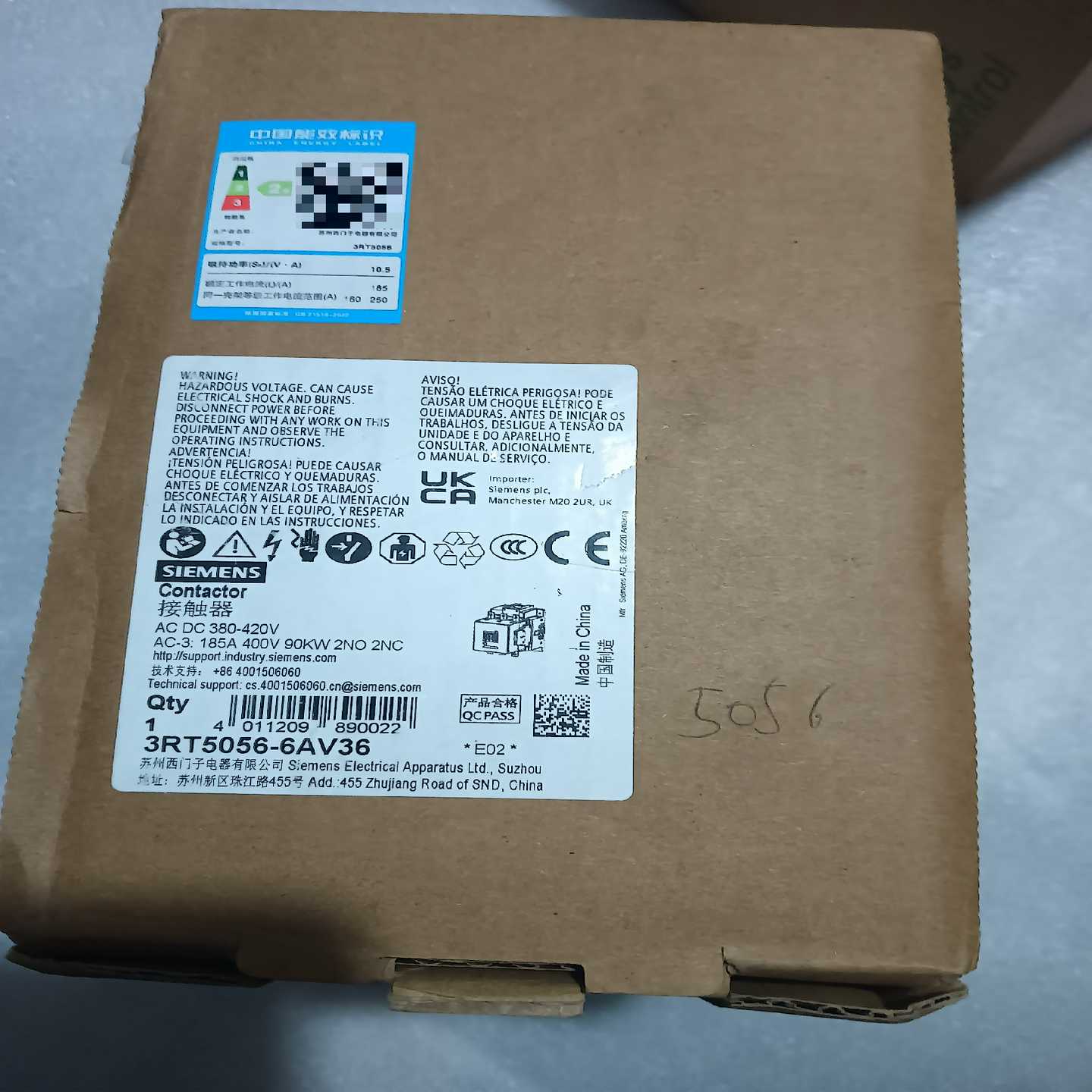 接触器3RT5056-6AV36未拆封1个询价