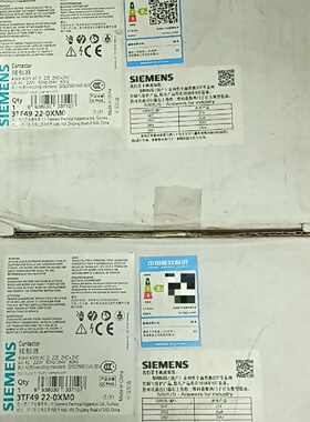 议价西门子接触器3TF49220XM0全新未使用原包装议价