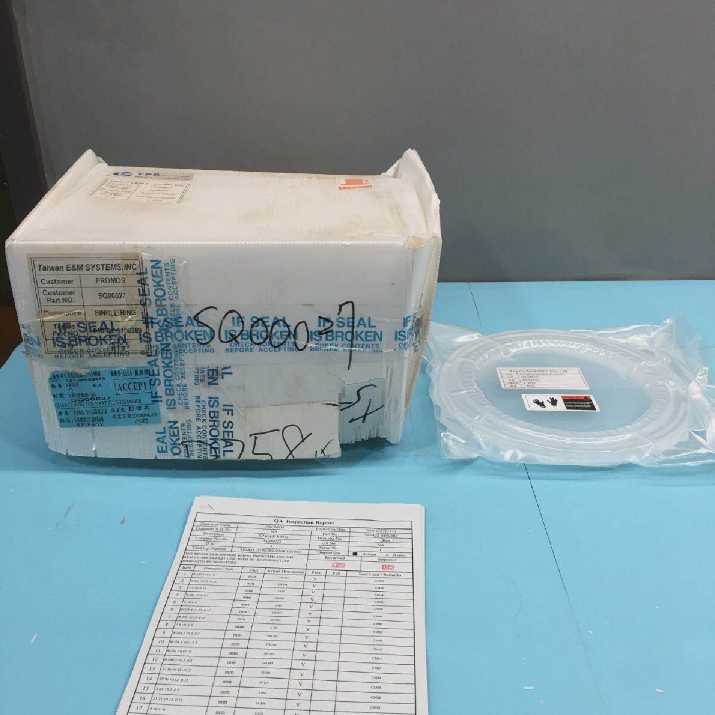 AMAT 020003630 QUARTZ RING FOR HART PLUS CHAMBER TOPCO 510QZ