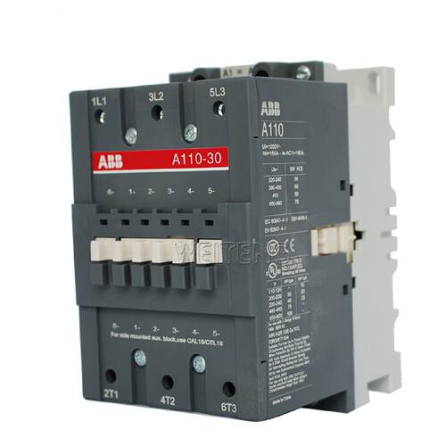 供应ABB接触器 A110-30 三相55KW 交流A110-30-11-80直流延时常闭