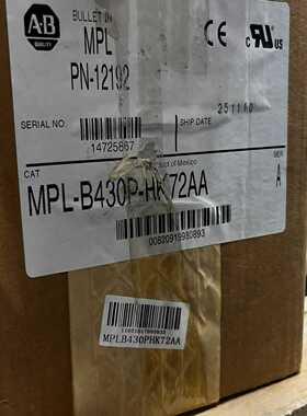 全新MPL-B430P-HK72AA AB罗克韦尔伺服电机~议价