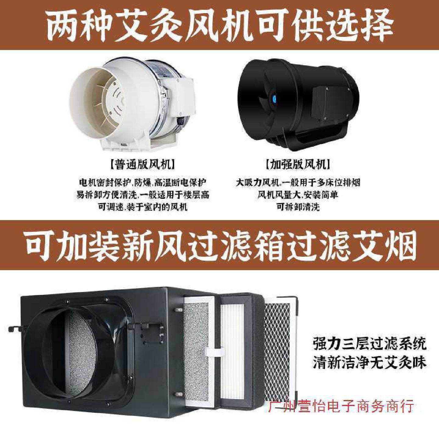二代艾灸排风系统风机吸烟机器罩排烟机排风机伸缩抽烟机净化设备