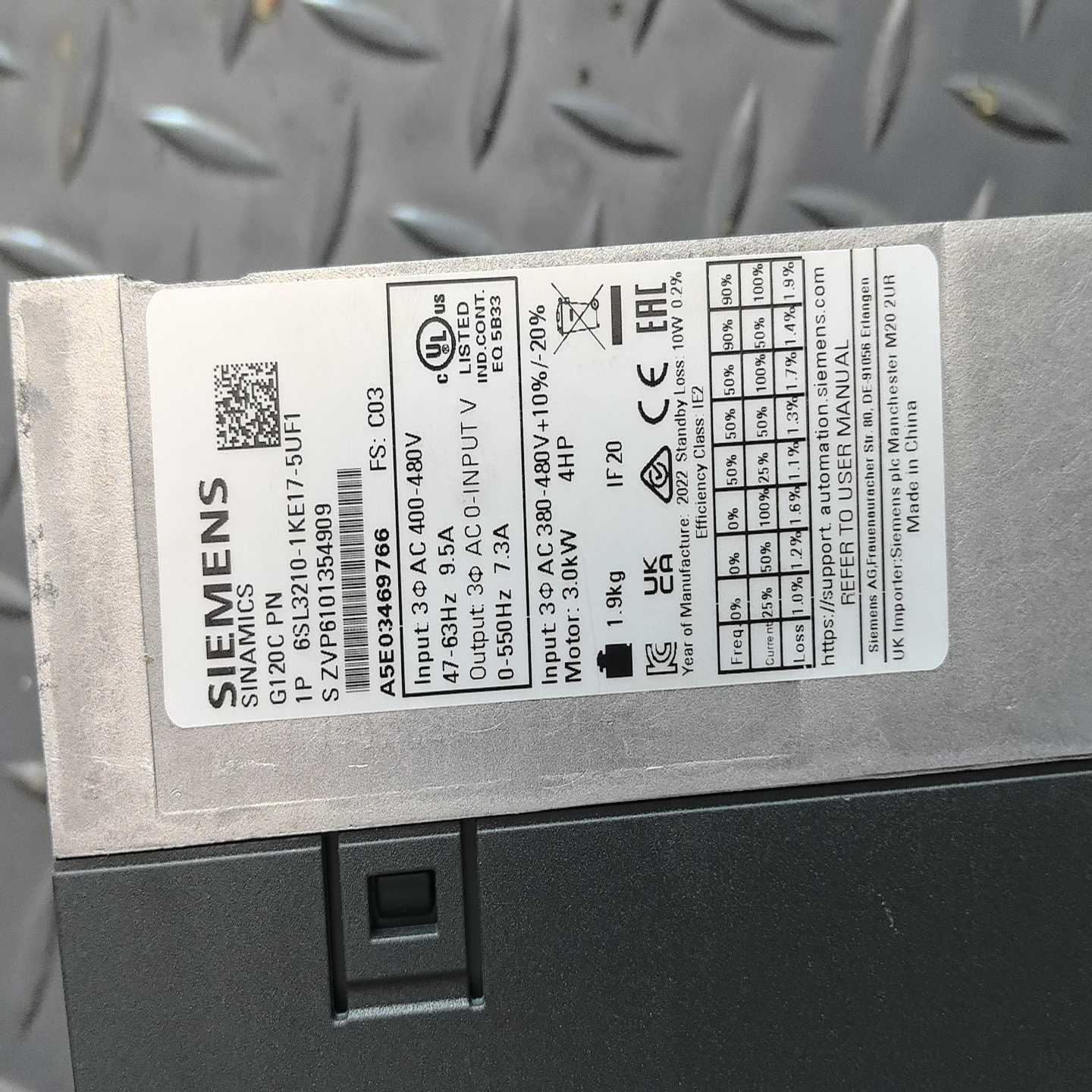 议价西门子变频器6SL3210-1KE17-5UF1一台，带面现货/维修