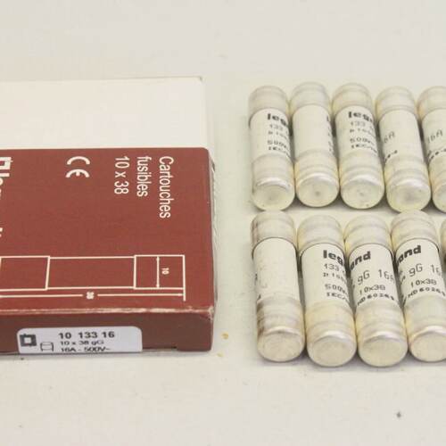 10x LEGRAND 10 133 16 10x38 16A 500V Zylindersicherung siche