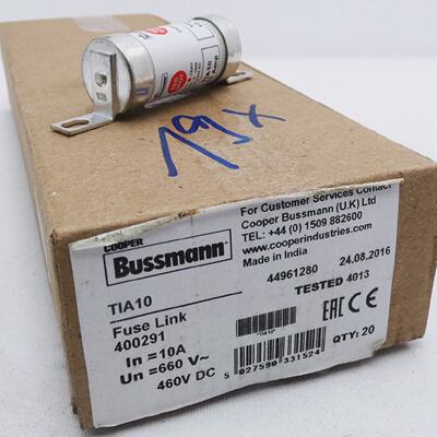 19x Cooper Bussmann TIA10 TIA 10 10Amp Sicherung unusedOVP