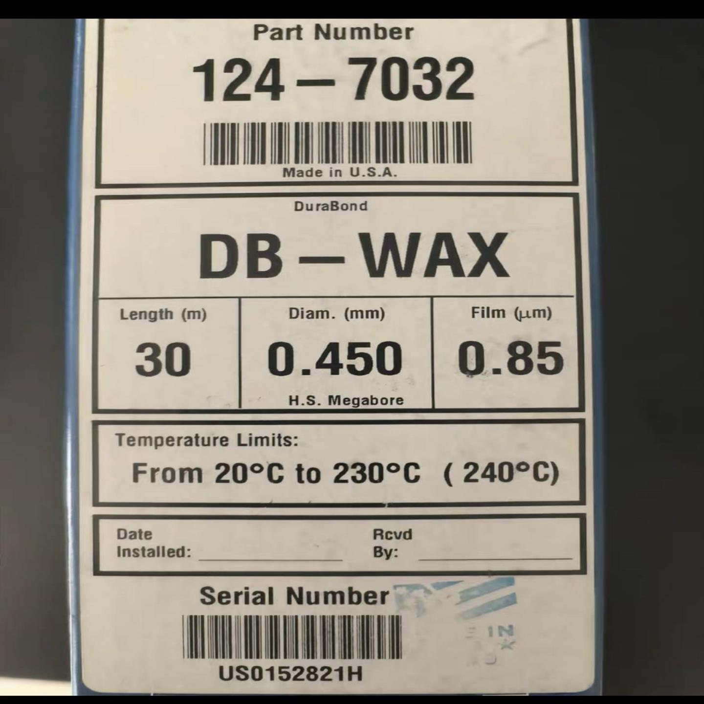 配件安捷伦124-7032DB-WAX气相色谱柱30m045mm085μm议价