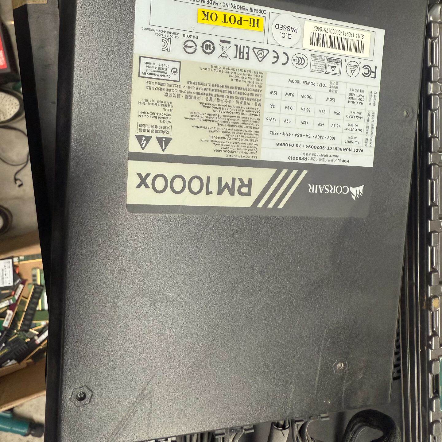 Corsair RM1000x 1000W电源,件,成色议价