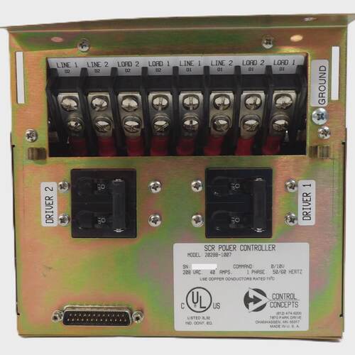 Control Concepts 2028B1007 SCR Power Controller Module Worki