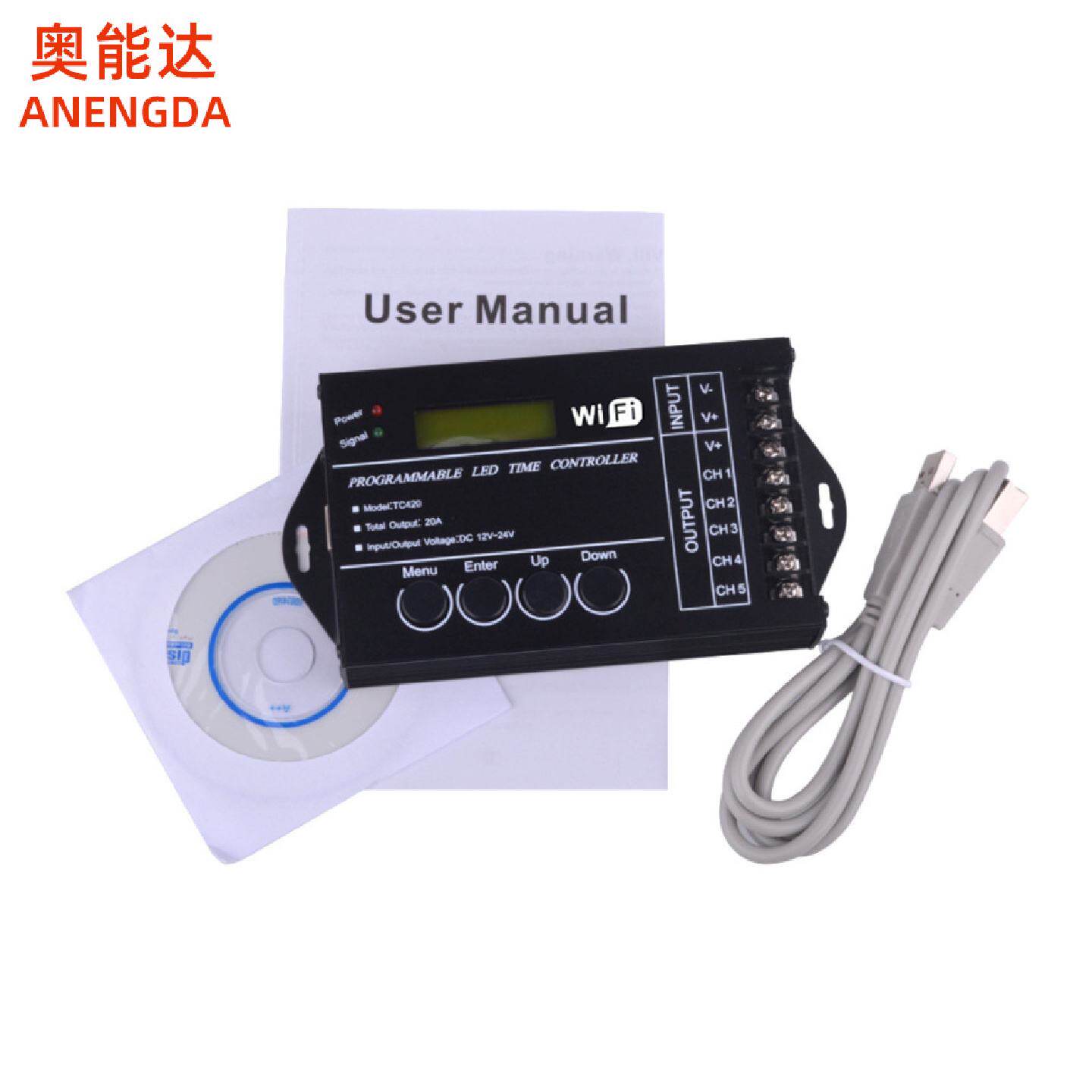 tc421时间控制器wifi可编程智能照明定时开关led灯具控制器厂家批