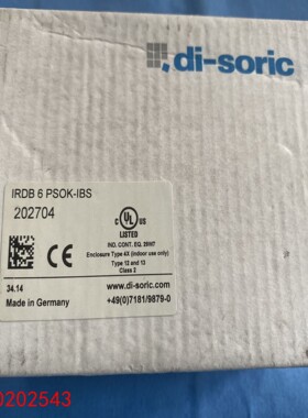 【请询价】全新德国di-soric IRDB 6 PSOK-IBS线缆