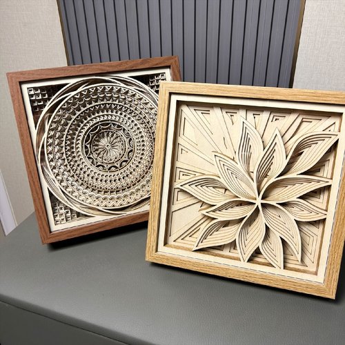 立体叠雕新中式客厅办公室装饰画木质工艺品艺术纪念品毕业季礼物