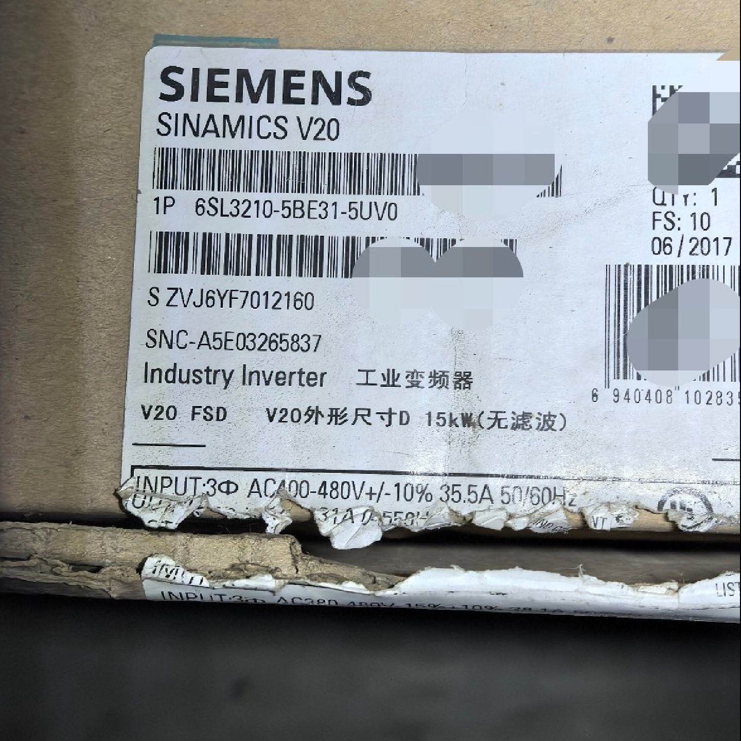 6SL32105BE315UV0全新开封了未使用过原装正