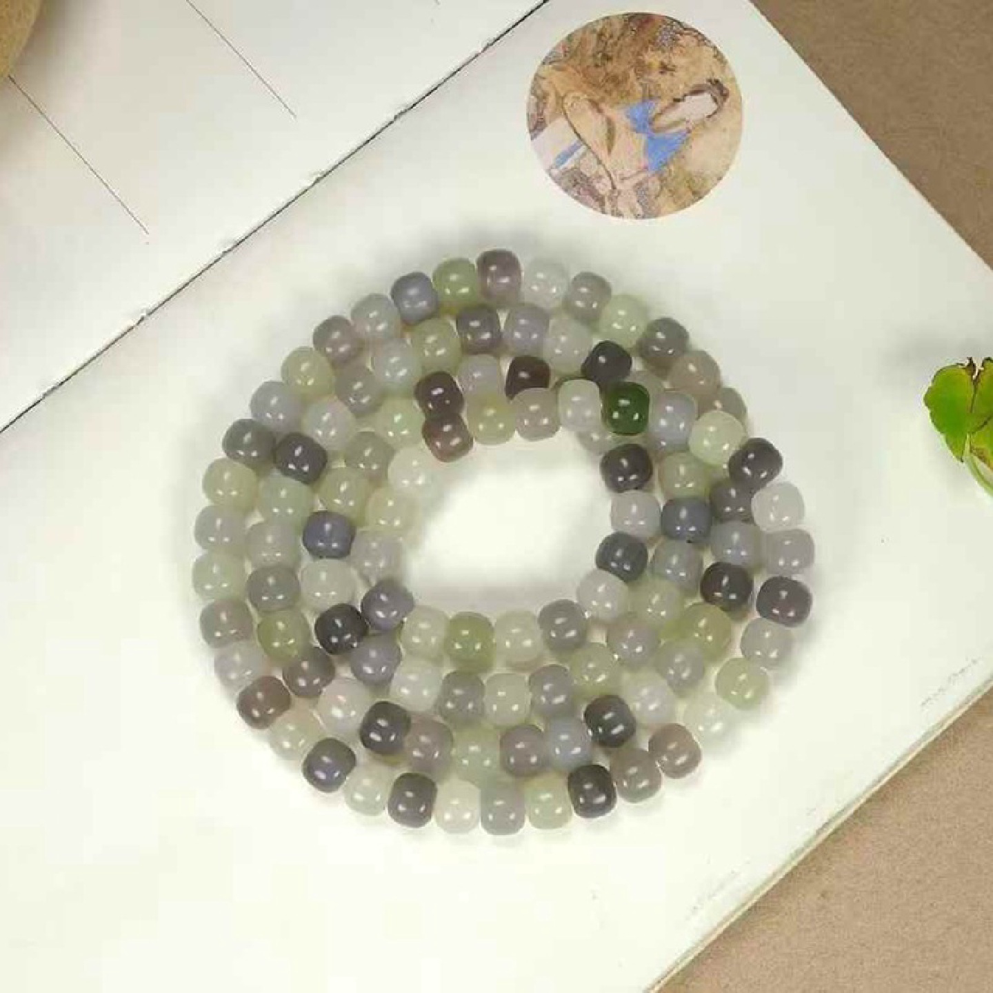 和田玉供应链天然新疆和田玉青海料老料 多宝老型珠108珠链多用款
