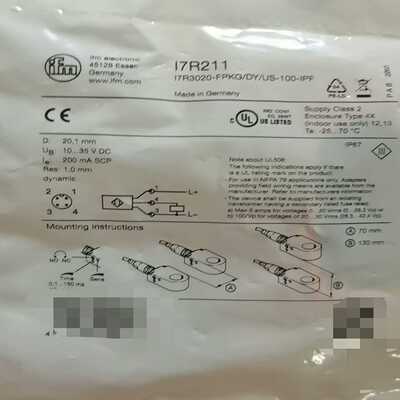 询价IFM易福门环形传感器I7R211