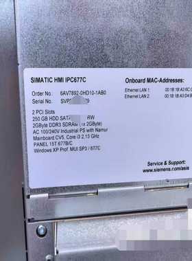 6AV7892-0HD10-1AB0成色漂亮功能完好议价出，--议价商品