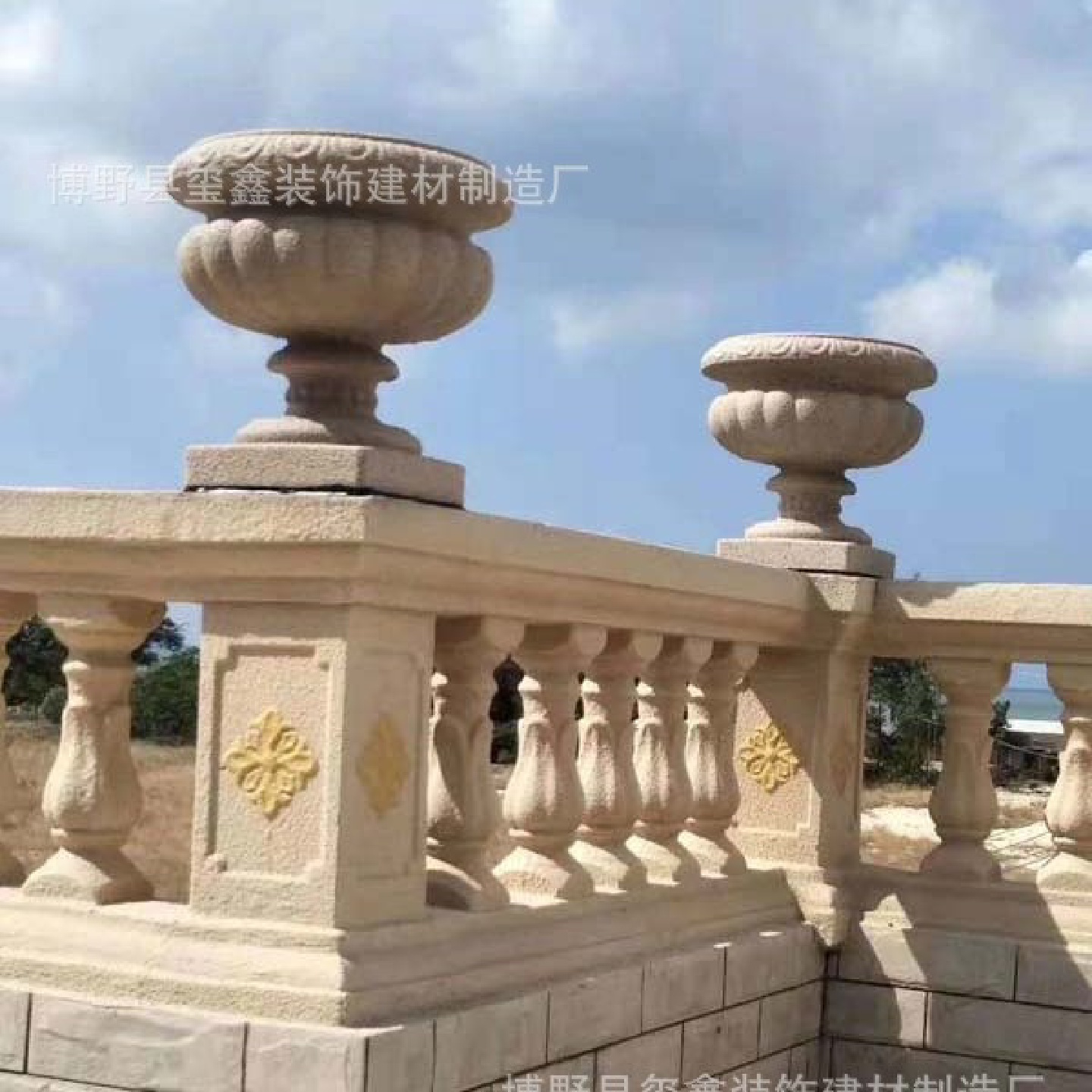 厂家销售河北水泥花瓶柱栏杆配套装饰球柱墩模型欧式罗马柱墩水泥