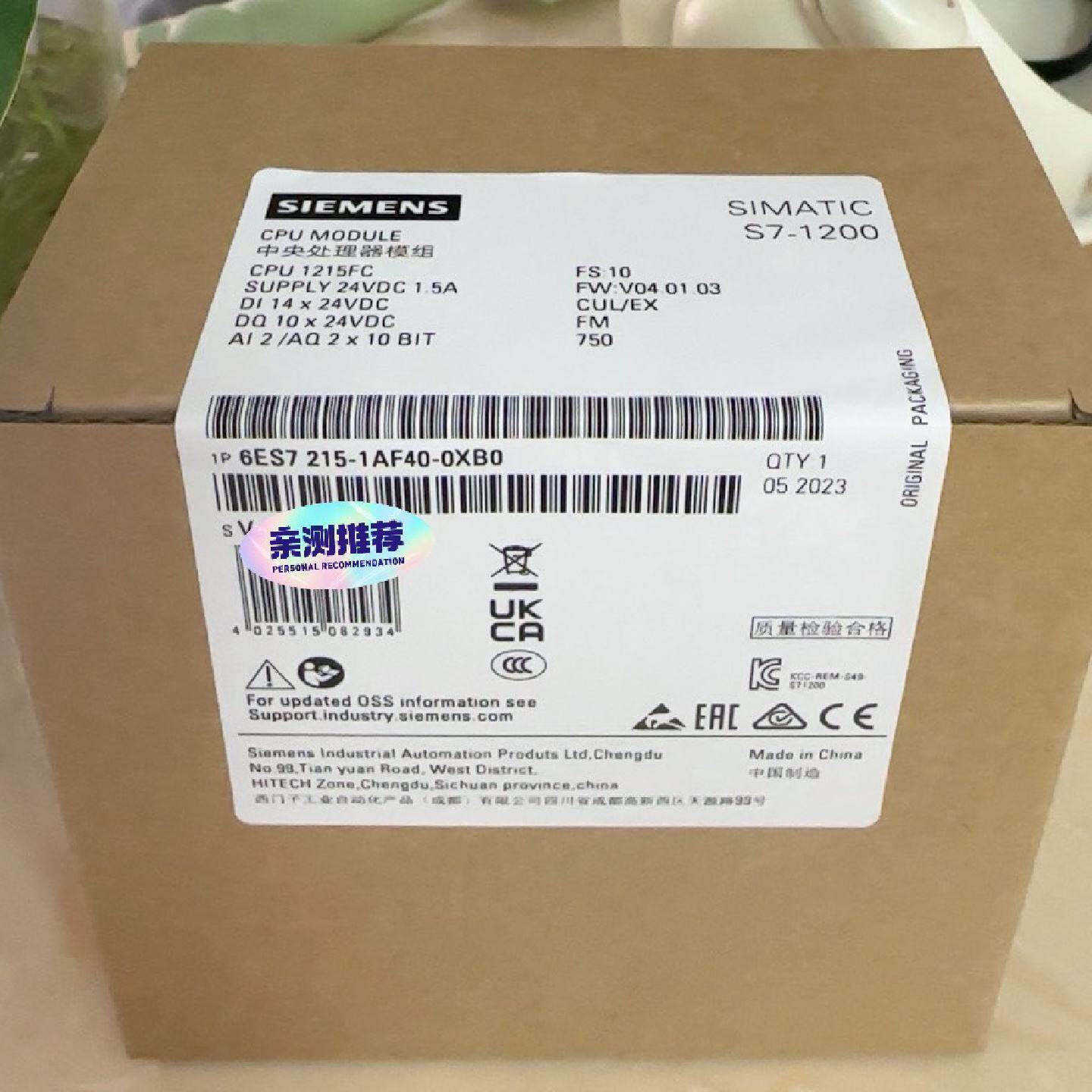 【议价】6ES7215-1AF40-0XB0 6ES7 215-1 全新/二手均有货