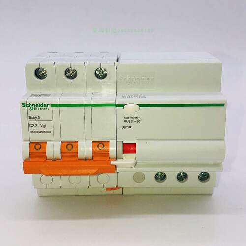 议价施耐德EA9RN3C3230CNEW漏电保护断路器 3P C32A/30mA/AC类