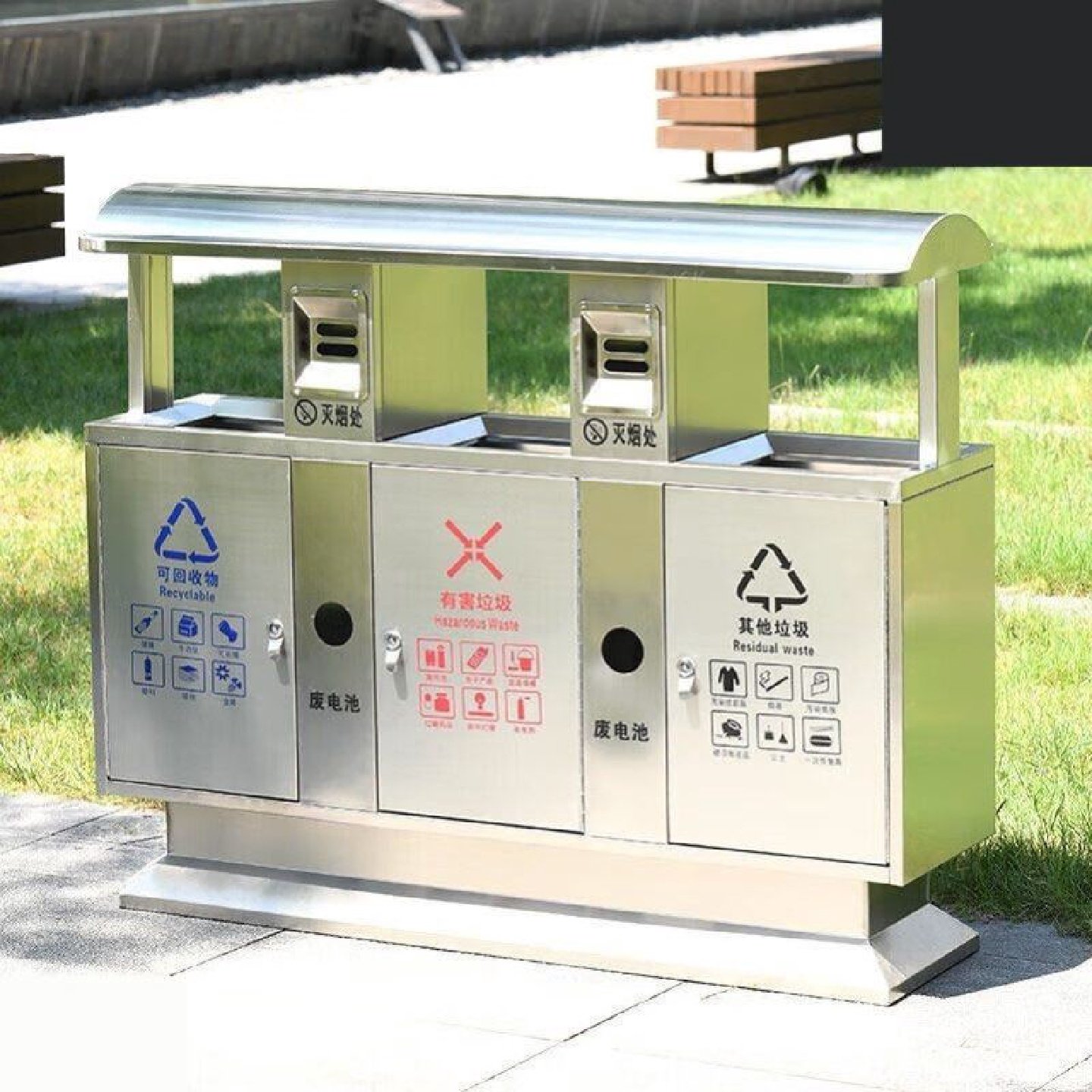 户外垃圾桶不锈钢室外垃圾箱公园景区防腐环卫小区街道分类果皮箱,橡塑材料及制品,硅胶板,淘宝优惠券,粉丝福利购,淘宝优惠卷