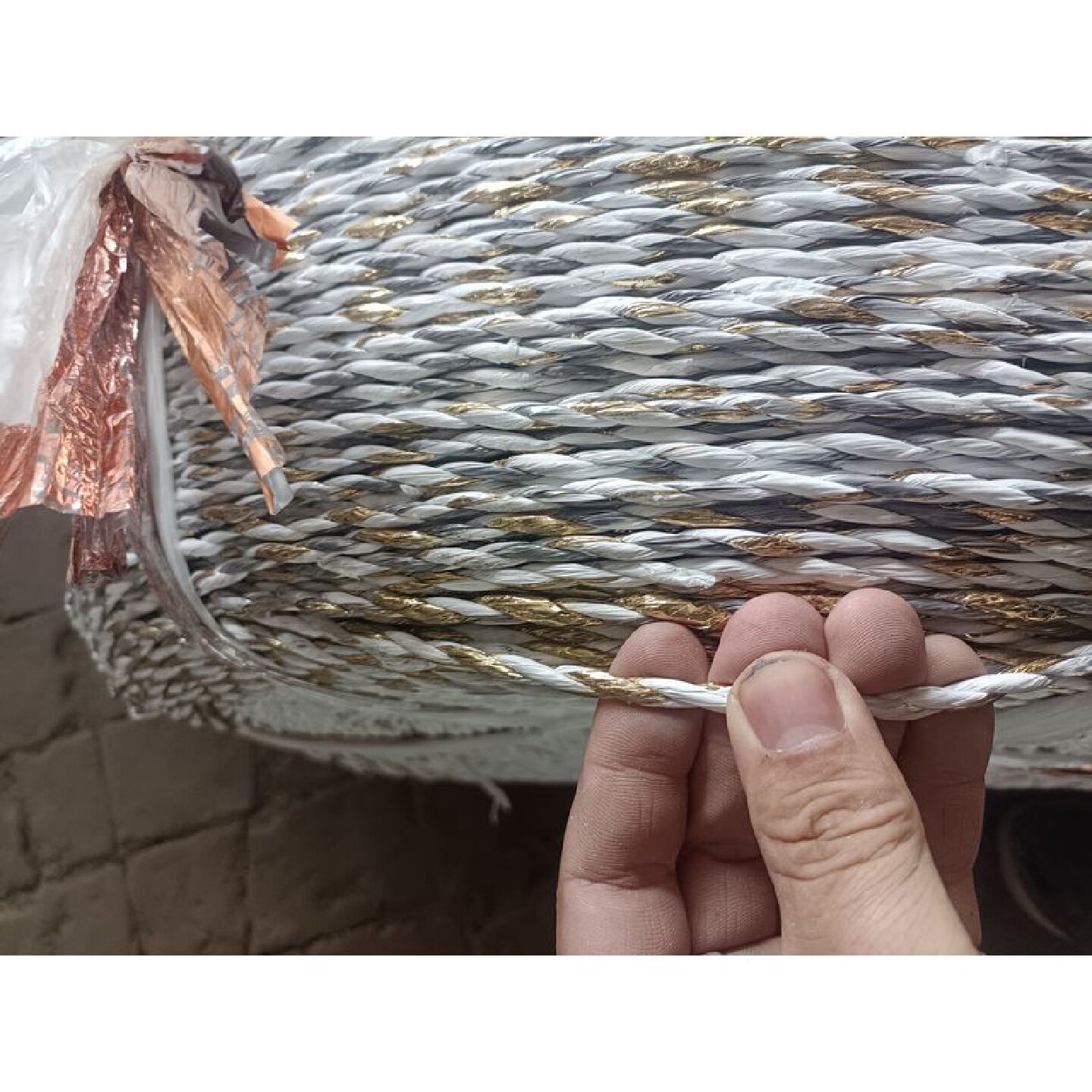 废纸塑料拉枝绳黄金打包绳大棚压膜线捆扎编织绳捆绑打捆吊秧绳子