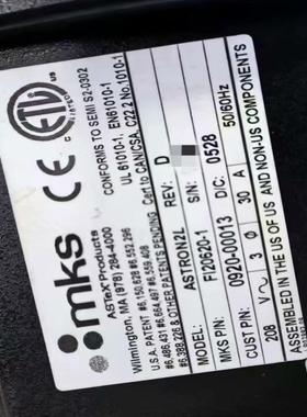 MKS Astex Astron 2L FI20620-1（佳毅工控）