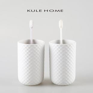 HOME KULE 杯子陶瓷女个人专用家用漱口高杯待客情侣高颜值牙刷杯